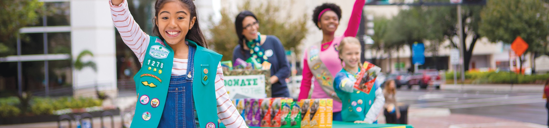  photo of calculator and girl scout cookie boxes 